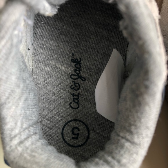 Cat & Jack Grey Rubber Sole Velcro Toddler Shoes 5 - Picture 5 of 5